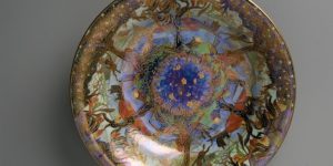 Bowl ‘Jumping faun’, ‘Fairyland lustre’ series, porcelain, Josiah Wedgwood & Sons/ Daisy Makeig-Jones, England, 1920-1930