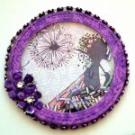 Purple Dandelion Fairy ATC Shaker Coin