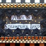 Alice in Steampunk Land Altered Tin Lid