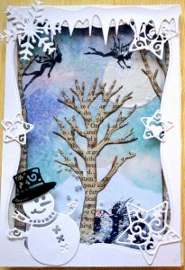 Frosty and the Fairies Giant Shaker Card finished product