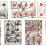 PLAYING CARDS Karten Almanach [complete pack of 52 pictorial playing cards], stippled-engraved, court cards hand-coloured, red pips suits hand-coloured