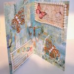 Stamperia Wonderland journal page with pop-up butterfly