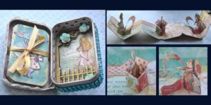 Alice in Wonderland Pop up Book in a tin