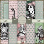 Alice in Wonderland Scrapbook Paper