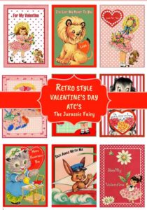Retro Valentine ATC Cards