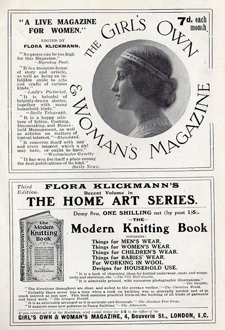 The Girl's Own & Woman's Magazine advert