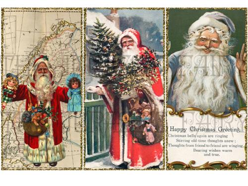 Santa Claus in the snow